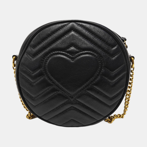 GG Marmont Mini Quilted Calfskin Black