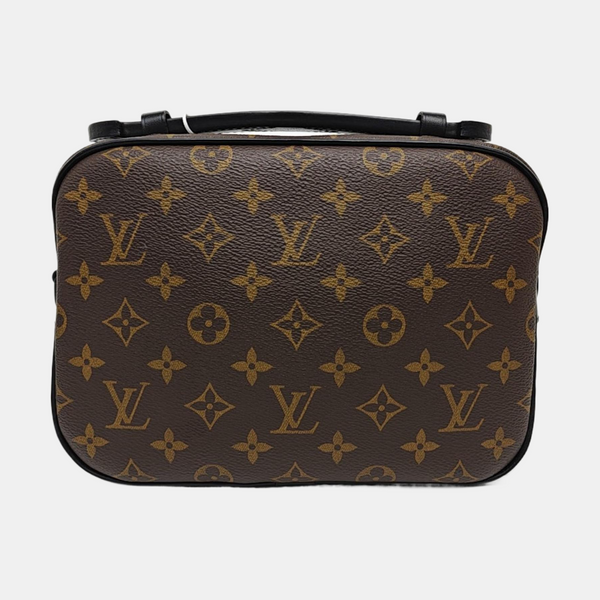 S LOCK Monogram Coated Canvas Brown