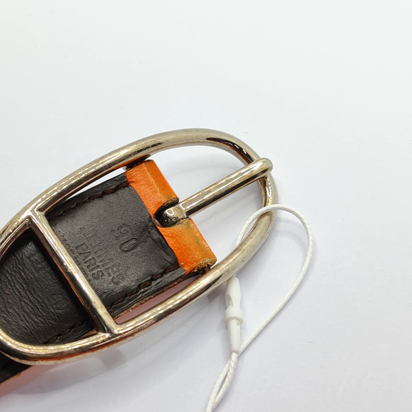Orange Leather Belt