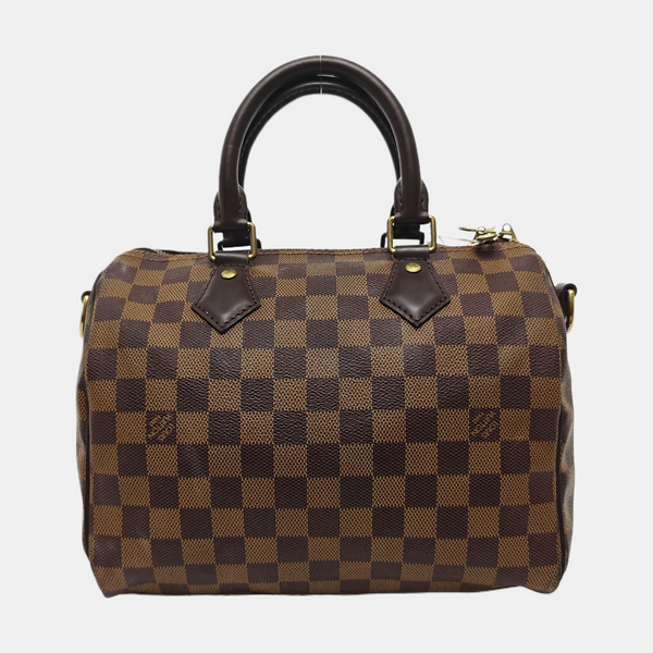 SPEEDY 25 Damier Ebene Coated Canvas Brown