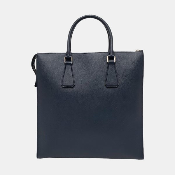 Saffiano Calfskin Top Handle Bag Blue
