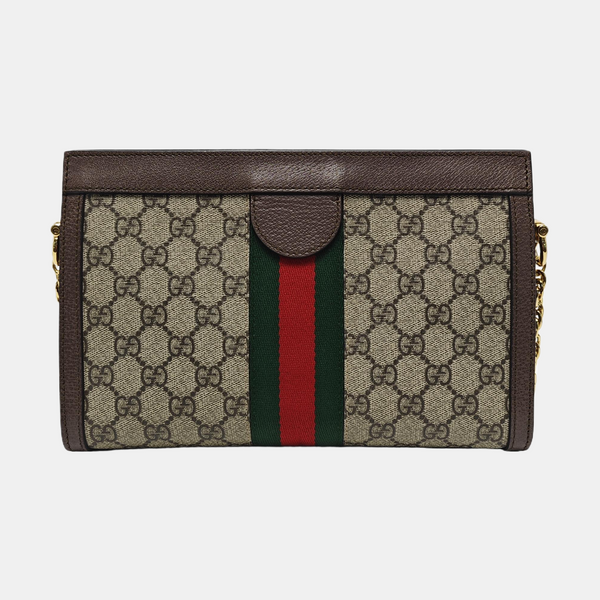 Ophidia Medium Monogram Coated Canvas Beige