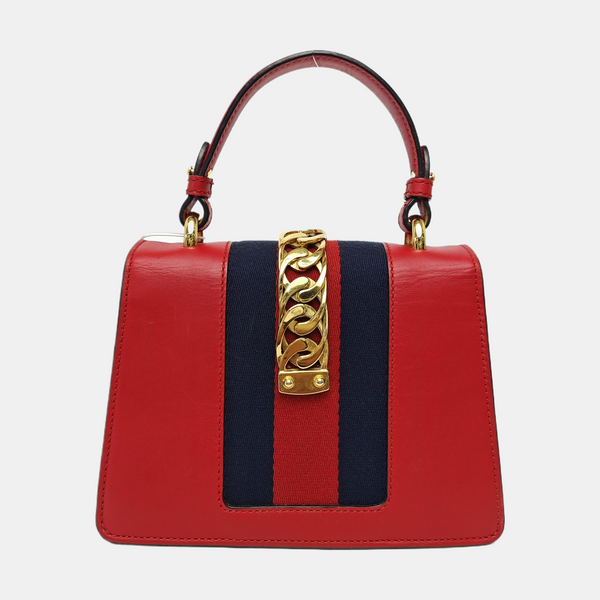 Sylvie Mini Calfskin Red