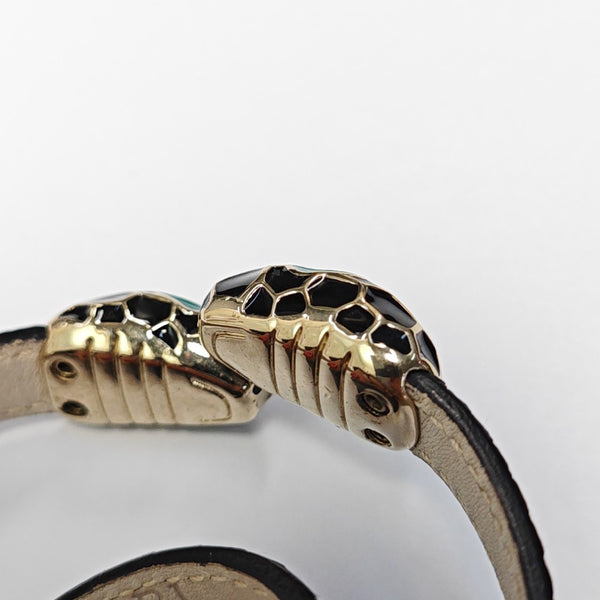 SERPENTI Brass Black Bangle