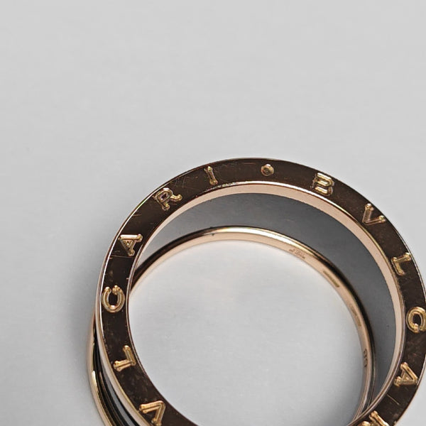 B.ZERO1 18k Rose Gold Ring EU 68