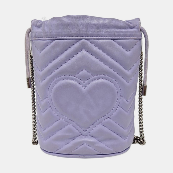 GG Marmont Mini Quilted Calfskin Purple