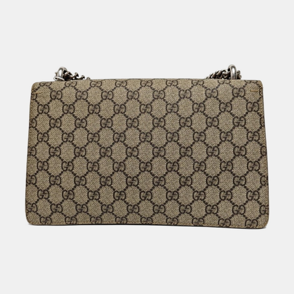 Dionysus Small Monogram Coated Canvas Beige