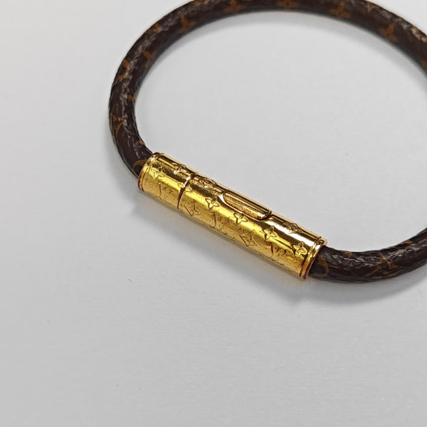 CONFIDENTIEL Coated Canvas Brown Bangle