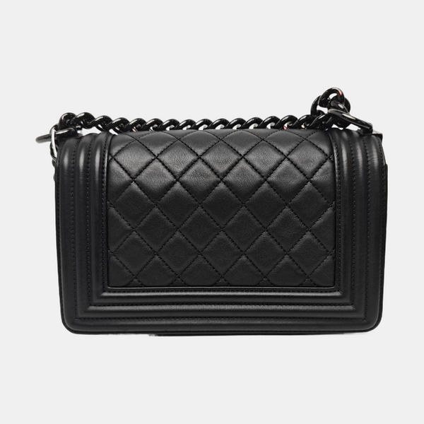 BOY CHANEL Small Quilted Lambskin Black