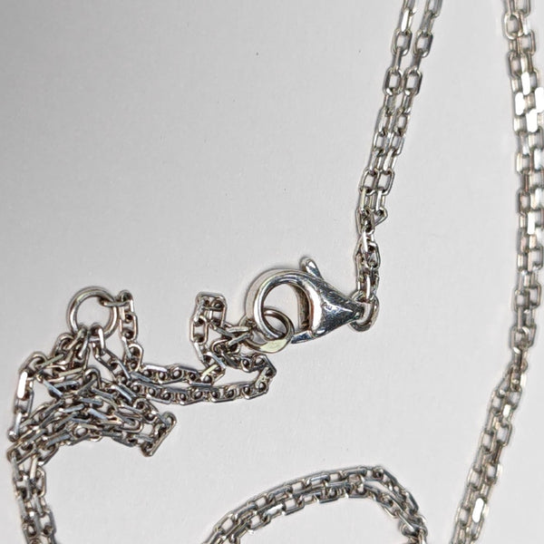 LOVE 18k White Gold Silver Necklace