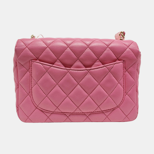 CLASSIC FLAP Mini Quilted Lambskin Pink