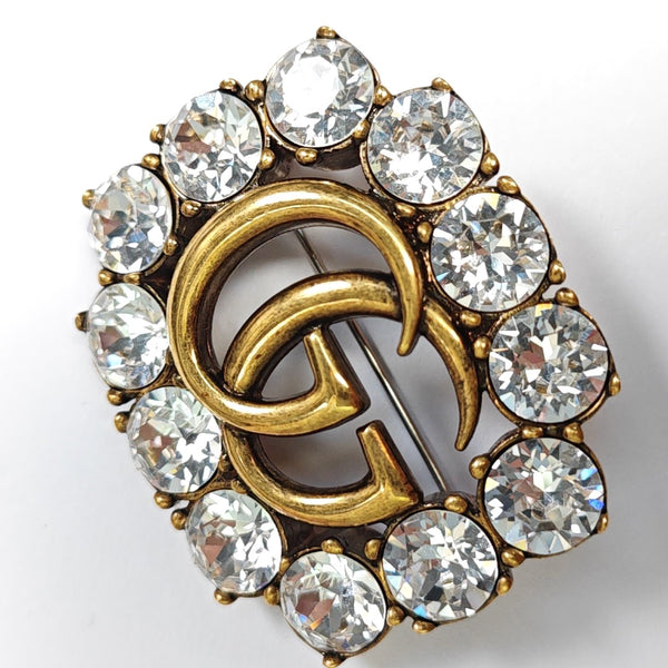 GG Running Metal Gold Brooch