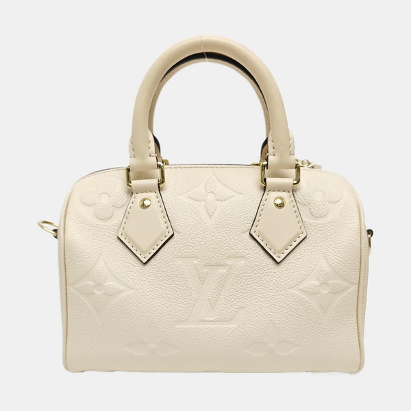 SPEEDY 20 Monogram Calfskin Beige