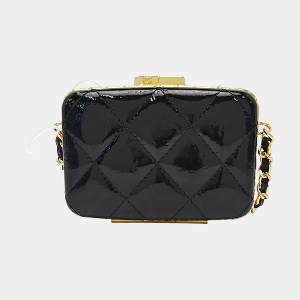 Quilted Lambskin Shoulder Bag Black