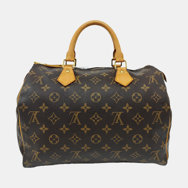 SPEEDY 30 Monogram Coated Canvas Brown