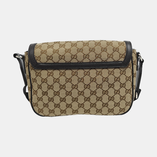 Monogram Canvas Crossbody Bag Brown