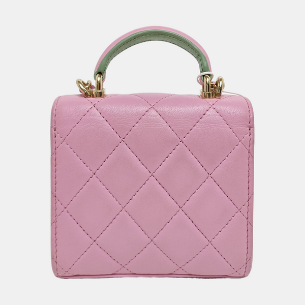 Quilted Lambskin Shoulder Bag Pink