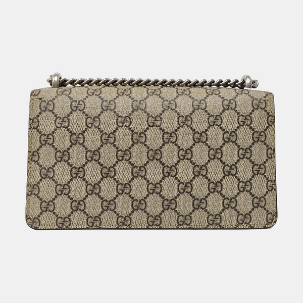 Dionysus Small Monogram Coated Canvas Beige