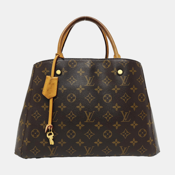 MONTAIGNE Monogram Coated Canvas Brown