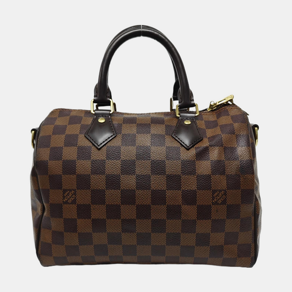 SPEEDY 25 Damier Ebene Coated Canvas Brown