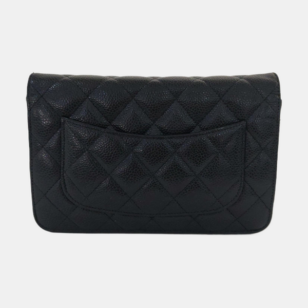 WOC Quilted Grained Calfskin Black