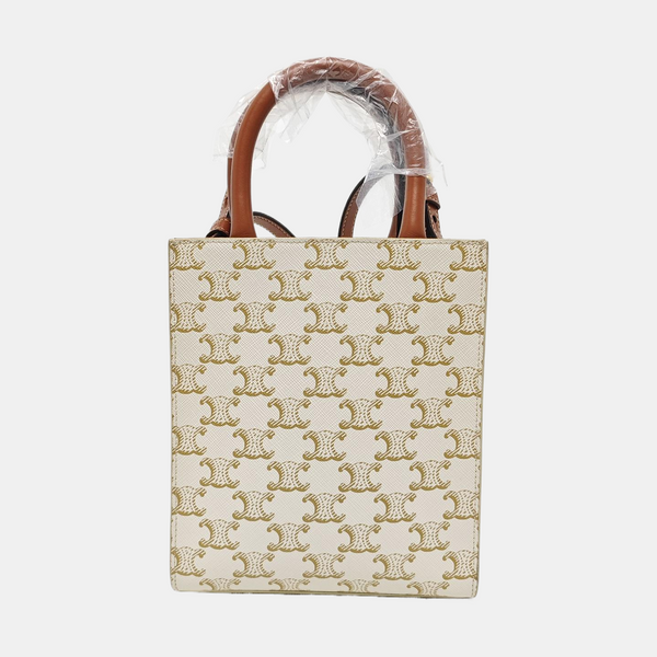 CABAS Mini Coated Canvas White