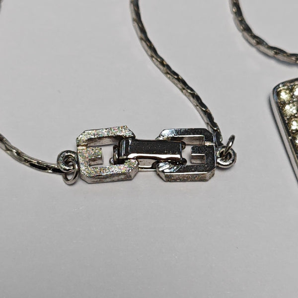 4G Logo Metal Silver Necklace