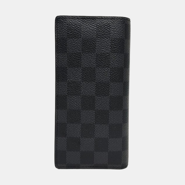 BRAZZA Damier Graphite Coated Canvas Gray Wallet