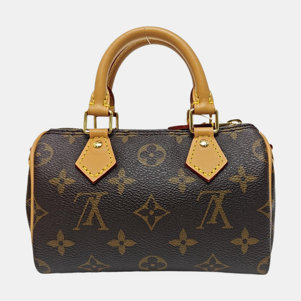 SPEEDY Nano Monogram Coated Canvas Brown