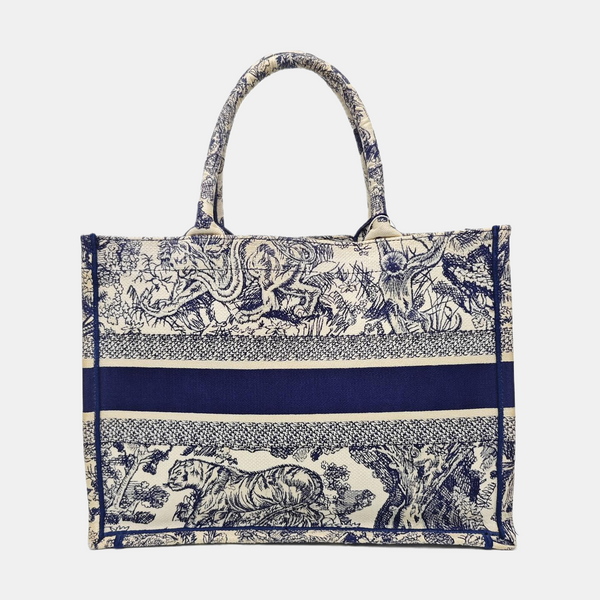 Book Tote Medium Canvas Blue