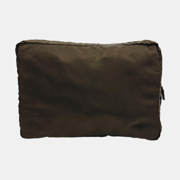 Nylon Clutch Brown