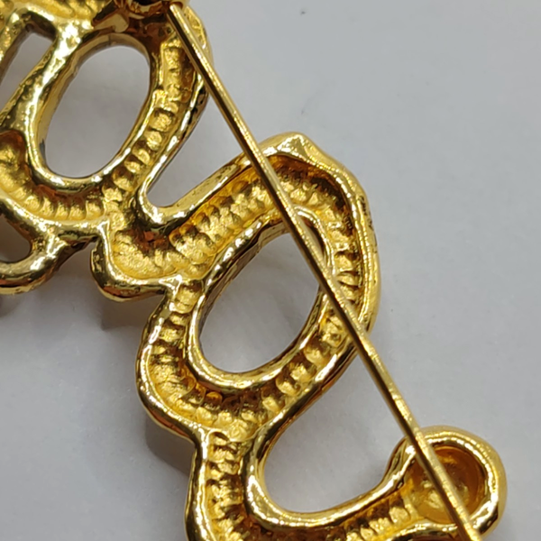 Metal Gold Brooch