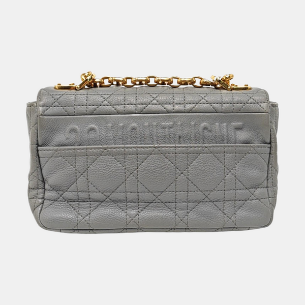 Dior Caro Small Cannage Calfskin Blue