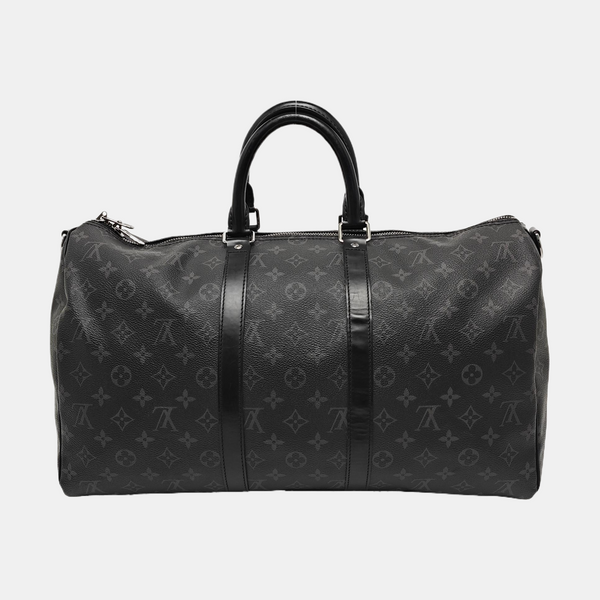 KEEPALL 45 Monogram Coated Canvas Black