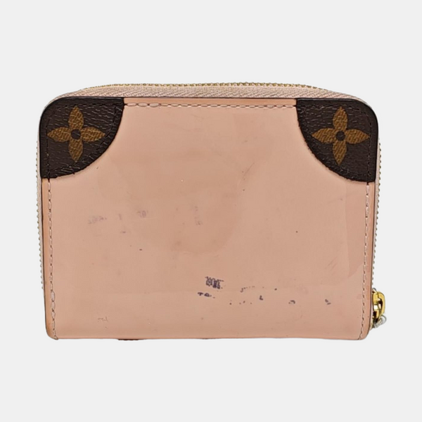 ZIPPY Monogram Patent Leather Pink Wallet
