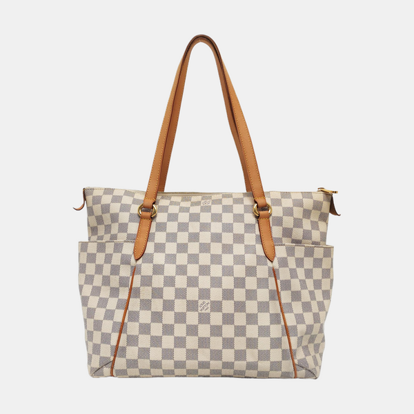 Authenticated pre-owned TOTALLY MM Coated Canvas White - Tote Bag at Looply