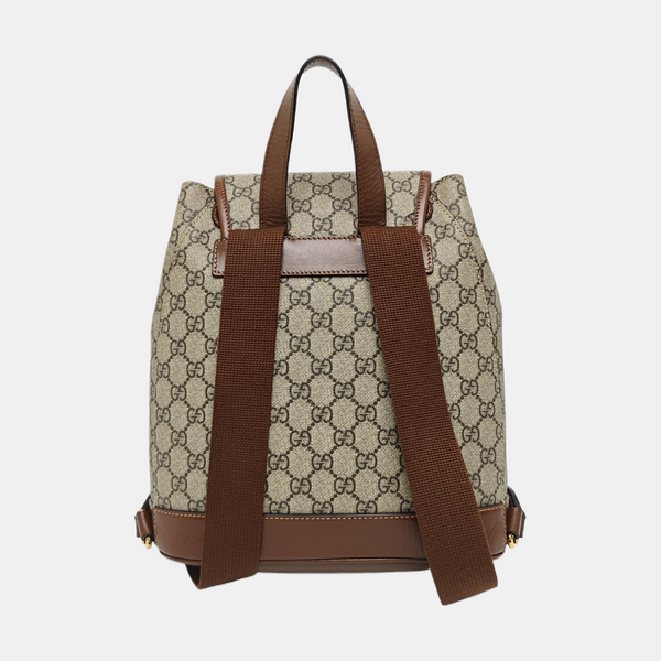 Monogram Coated Canvas Backpack Black