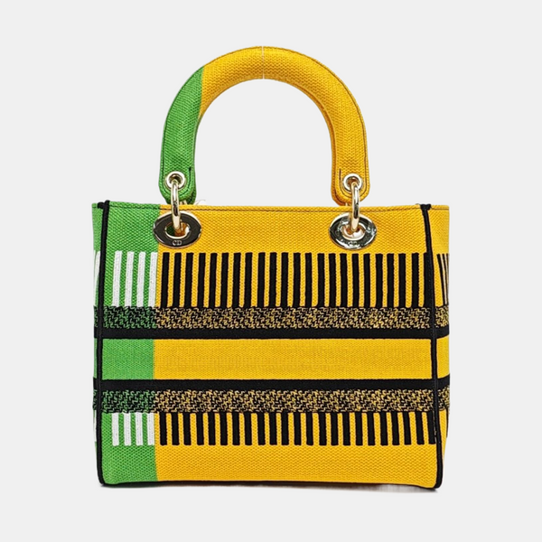 Authenticated pre-owned Lady D-Lite Medium Fabric Multicolor - Tote Bag at Looply