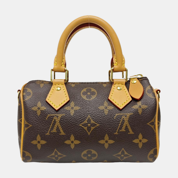 SPEEDY Nano Monogram Coated Canvas Brown