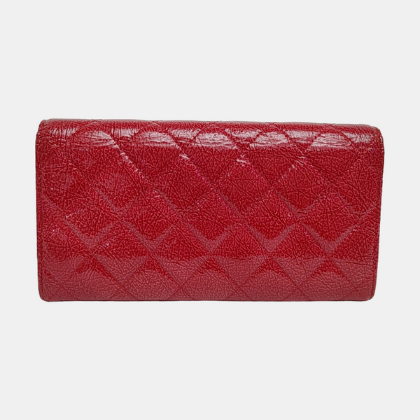 Quilted Patent Lambskin Wallet Pink