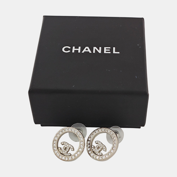 Brass Silver Stud Earrings