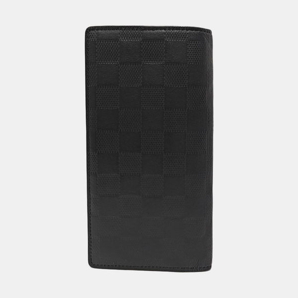 BRAZZA Damier Graphite Calfskin Gray Wallet