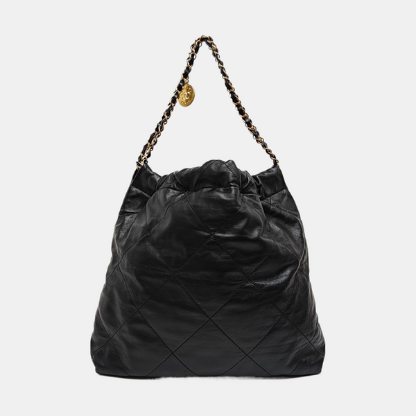 CHANEL 22 Medium Quilted Calfskin Black