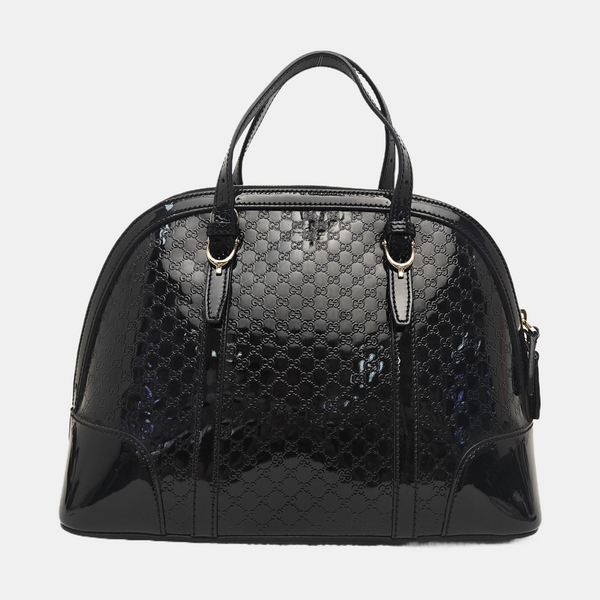 Microguccissima Monogram Patent Leather Black