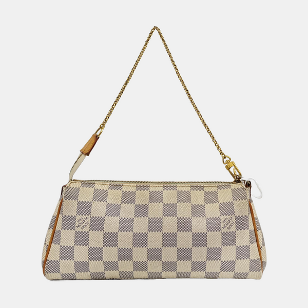 EVA Damier Azur Coated Canvas White