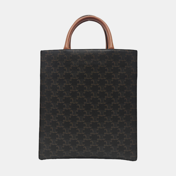 CABAS CELINE Small Coated Canvas Brown