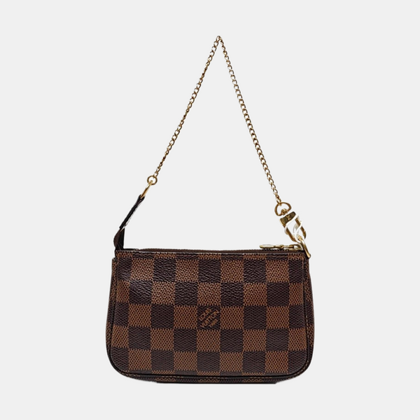 ACCESSOIRES Mini Damier Ebene Coated Canvas Brown