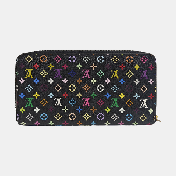 LV × TM ZIPPY Monogram Coated Canvas Black Wallet