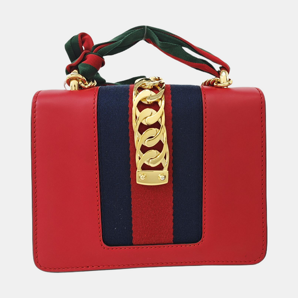 Sylvie Mini Calfskin Red