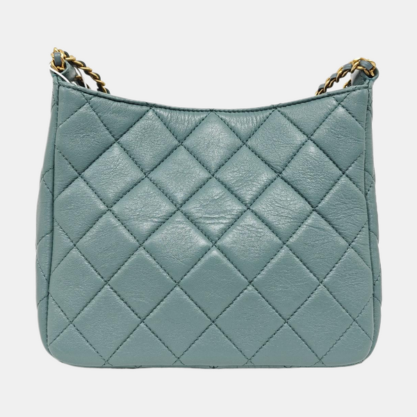 23A HOBO Quilted Lambskin Green